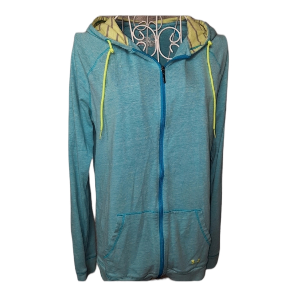 Under Armour Charged HeatGear Semi-Fitted Zip Hoodie Blue SZ L